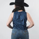 Chaleco Rock&Roll Gamucina Estrellas Blue 016